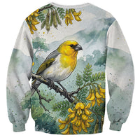 Aloha Hawaii Palila Mamane Watercolor Sweatshirt LT14 - Polynesian Pride