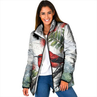 Aloha Hawaii Apapane Ohia Lehua Watercolor Padded Jacket LT14 Women Watercolor - Polynesian Pride