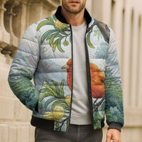 Aloha Hawaii Akepa Koa Tree Watercolor Bomber Puffer Jacket LT14 - Polynesian Pride