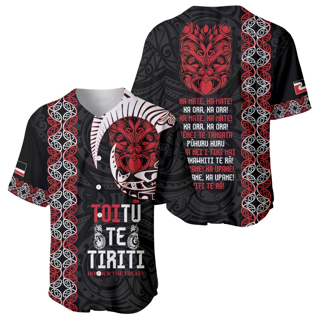 Aotearoa Toitu Te Tiriti Baseball Jersey Honour The Treaty Maori Haka LT14 - Polynesian Pride