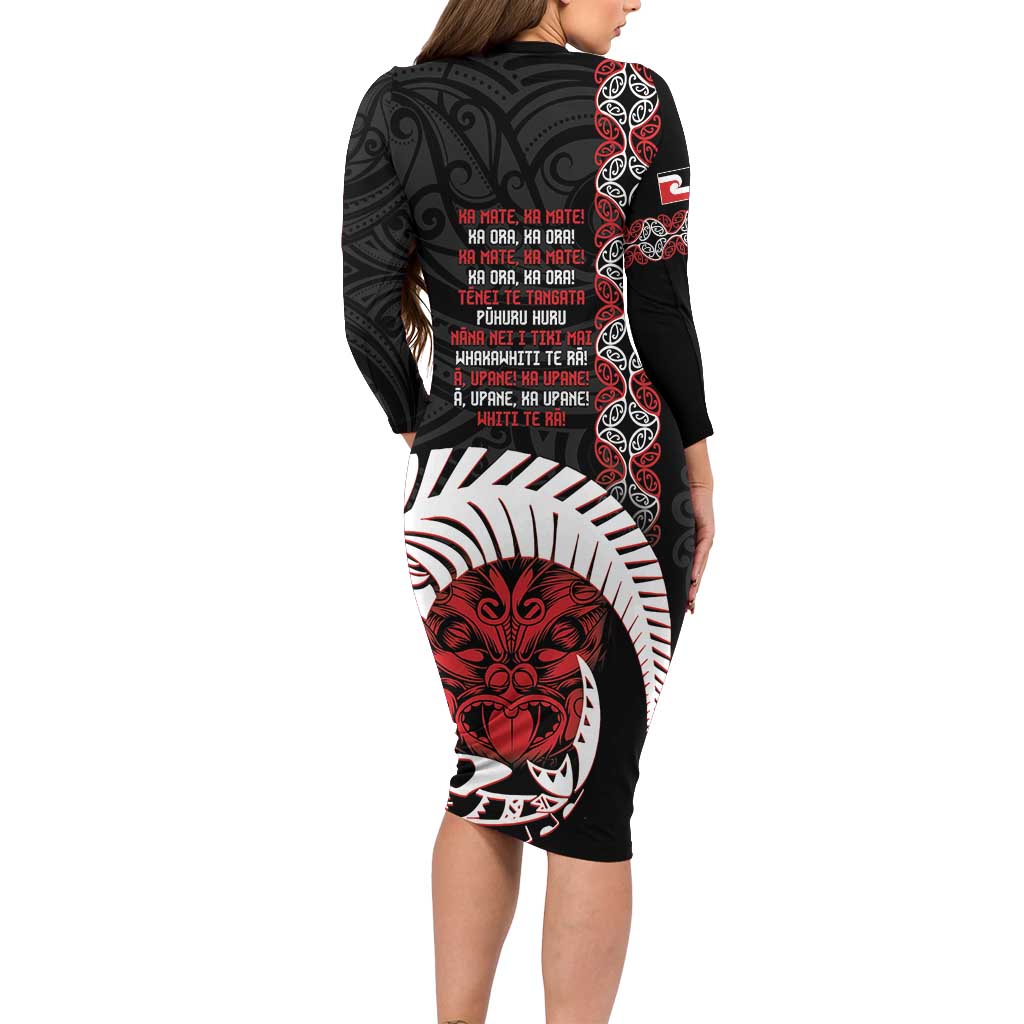 Aotearoa Toitu Te Tiriti Family Matching Long Sleeve Bodycon Dress and Hawaiian Shirt Honour The Treaty Maori Haka LT14 - Polynesian Pride