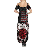 Aotearoa Toitu Te Tiriti Family Matching Summer Maxi Dress and Hawaiian Shirt Honour The Treaty Maori Haka LT14 - Polynesian Pride