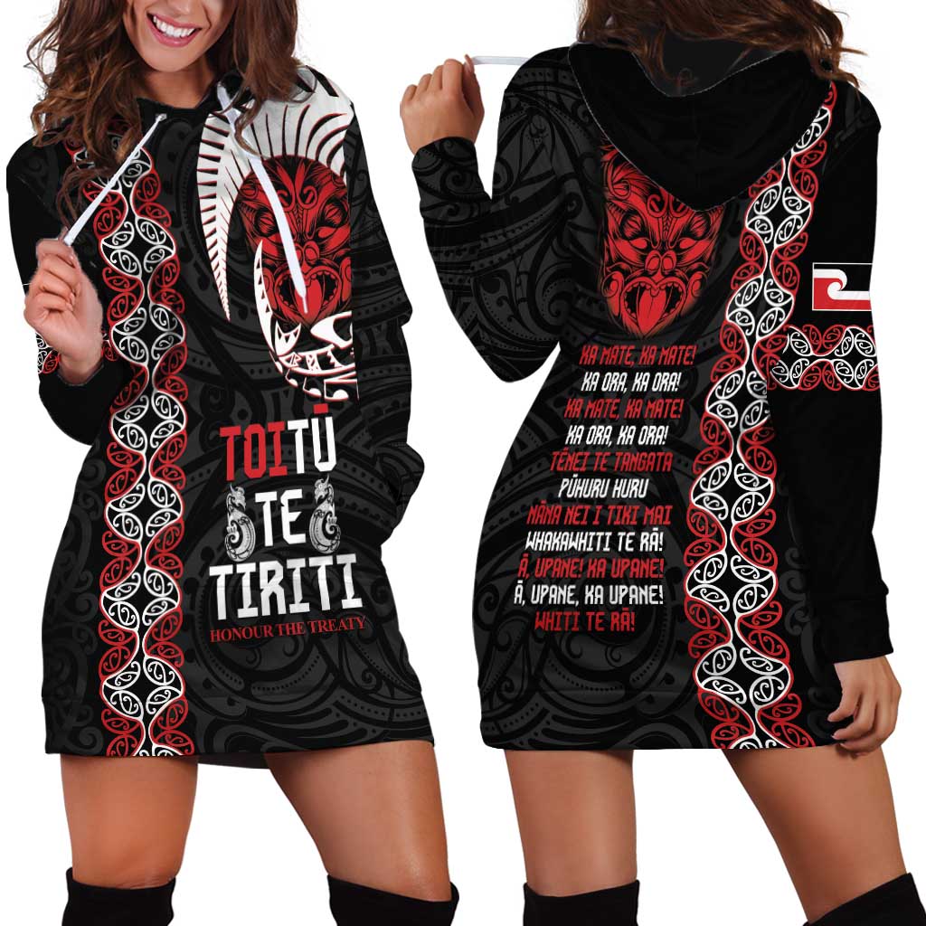 Aotearoa Toitu Te Tiriti Hoodie Dress Honour The Treaty Maori Haka