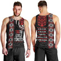 Aotearoa Toitu Te Tiriti Men Tank Top Honour The Treaty Maori Haka LT14 - Polynesian Pride