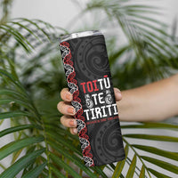 Aotearoa Toitu Te Tiriti Skinny Tumbler Honour The Treaty Maori Haka LT14 - Polynesian Pride