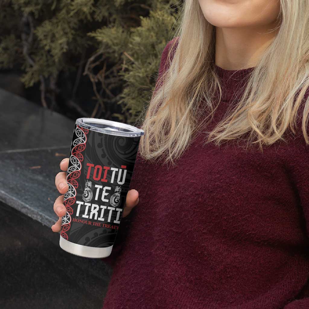 Aotearoa Toitu Te Tiriti Tumbler Cup Honour The Treaty Maori Haka LT14 - Polynesian Pride