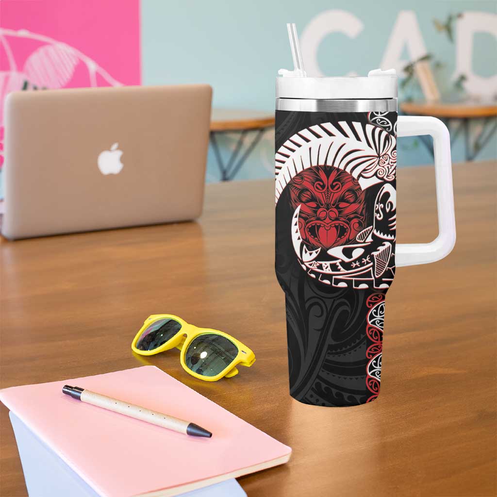 Aotearoa Toitu Te Tiriti Tumbler With Handle Honour The Treaty Maori Haka LT14 - Polynesian Pride