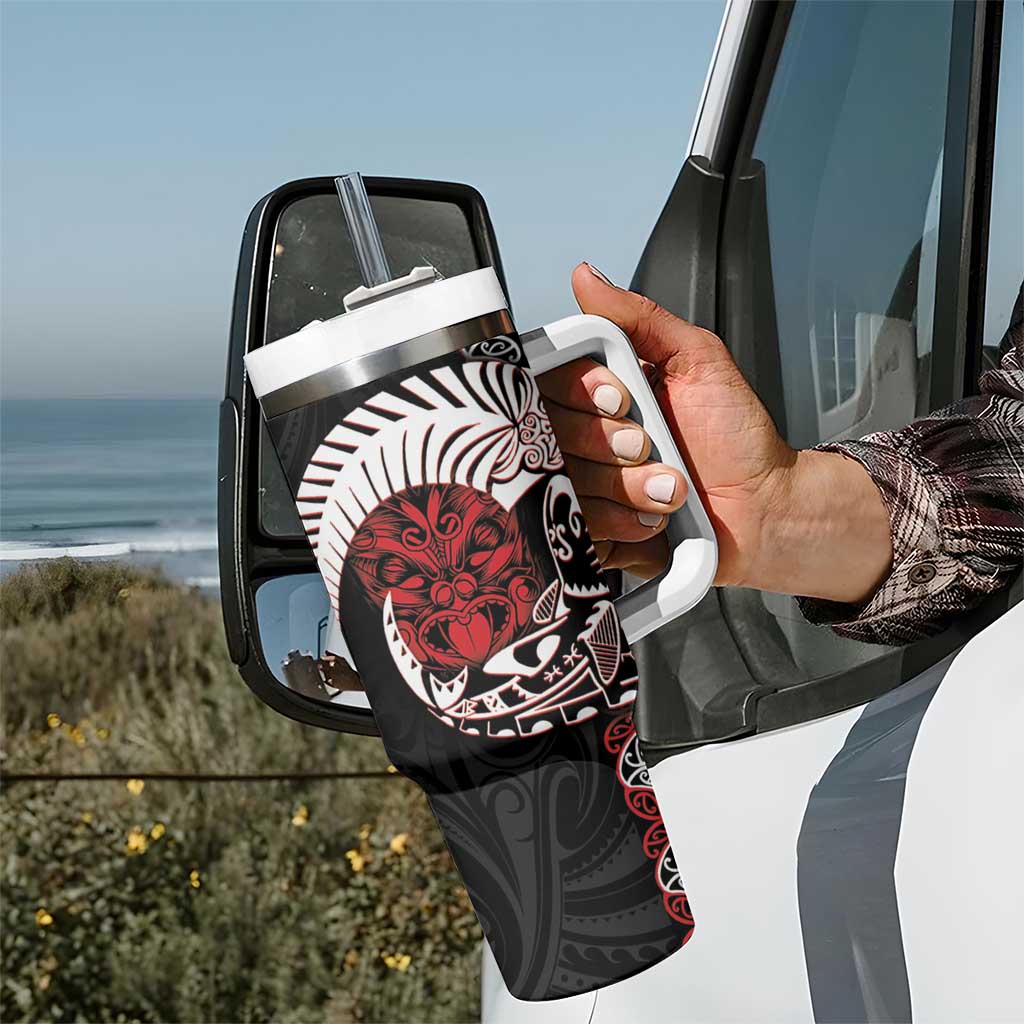 Aotearoa Toitu Te Tiriti Tumbler With Handle Honour The Treaty Maori Haka LT14 - Polynesian Pride