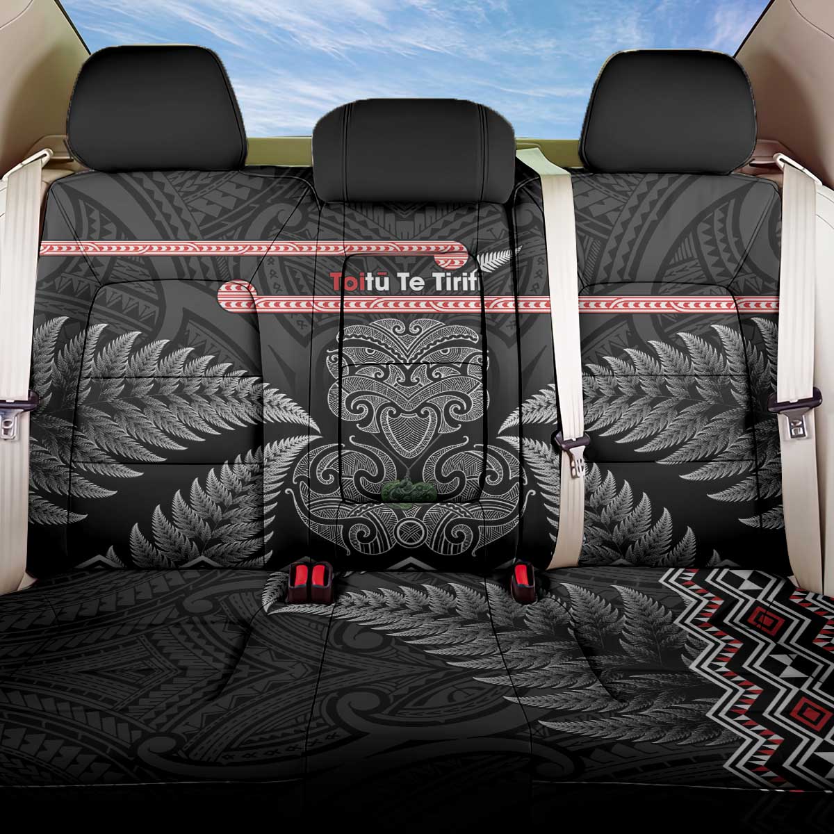 Aotearoa Toitu Te Tiriti Back Car Seat Cover Stand Together! Stand Stronger! - NZ Tiki