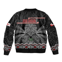 Aotearoa Toitu Te Tiriti Bomber Jacket Stand Together! Stand Stronger! - NZ Tiki