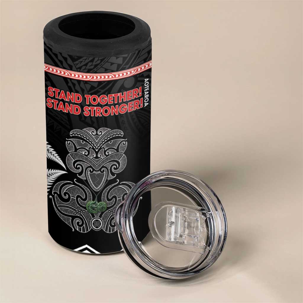 Aotearoa Toitu Te Tiriti 4 in 1 Can Cooler Tumbler Stand Together! Stand Stronger! - NZ Tiki