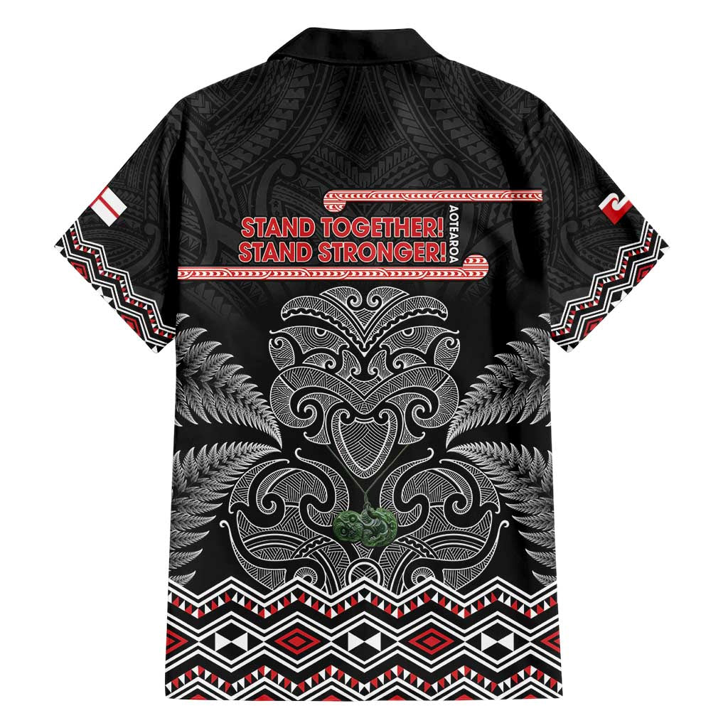 Aotearoa Toitu Te Tiriti Family Matching Short Sleeve Bodycon Dress and Hawaiian Shirt Stand Together! Stand Stronger! - NZ Tiki LT14 - Polynesian Pride