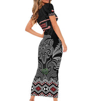 Aotearoa Toitu Te Tiriti Family Matching Short Sleeve Bodycon Dress and Hawaiian Shirt Stand Together! Stand Stronger! - NZ Tiki LT14 - Polynesian Pride