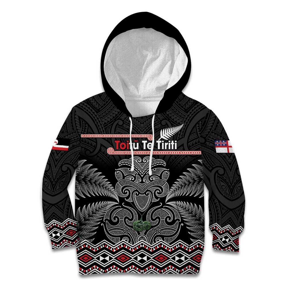 Aotearoa Toitu Te Tiriti Kid Hoodie Stand Together! Stand Stronger! - NZ Tiki