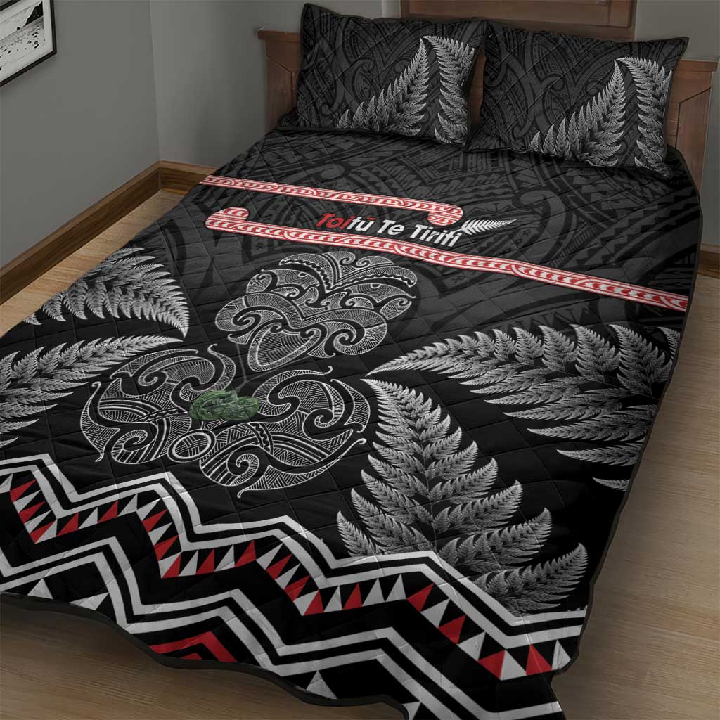 Aotearoa Toitu Te Tiriti Quilt Bed Set Stand Together! Stand Stronger! - NZ Tiki