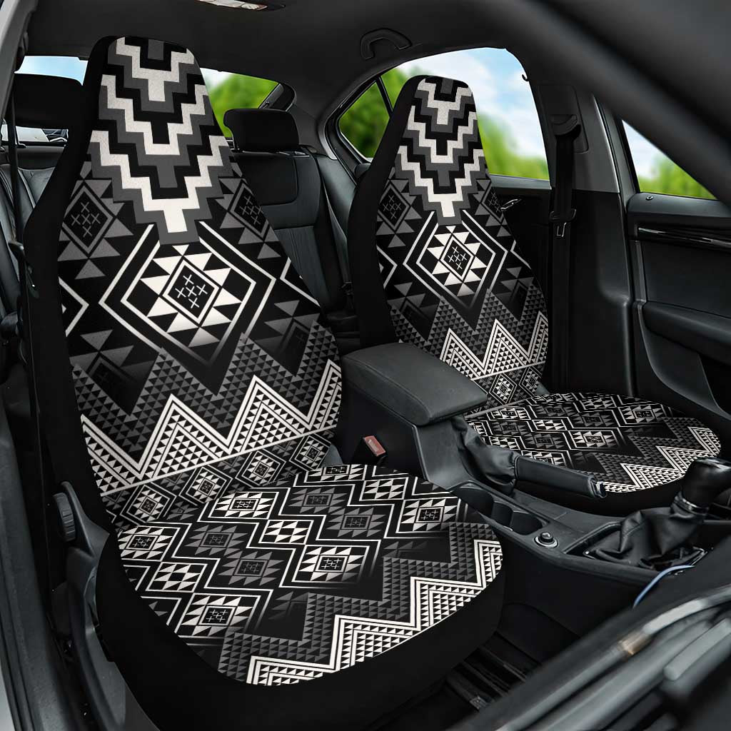 Black Taniko Aotearoa Car Seat Cover Niho Taniwha Mix Poutama