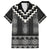 Black Taniko Aotearoa Family Matching Off The Shoulder Long Sleeve Dress and Hawaiian Shirt Niho Taniwha Mix Poutama LT14