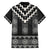 Black Taniko Aotearoa Family Matching Off The Shoulder Long Sleeve Dress and Hawaiian Shirt Niho Taniwha Mix Poutama LT14