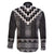 Black Taniko Aotearoa Family Matching Off The Shoulder Long Sleeve Dress and Hawaiian Shirt Niho Taniwha Mix Poutama LT14