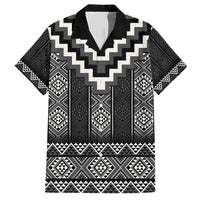 Black Taniko Aotearoa Hawaiian Shirt Niho Taniwha Mix Poutama LT14