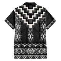 Black Taniko Aotearoa Hawaiian Shirt Niho Taniwha Mix Poutama LT14