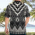 Black Taniko Aotearoa Hawaiian Shirt Niho Taniwha Mix Poutama