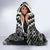 Black Taniko Aotearoa Hooded Blanket Niho Taniwha Mix Poutama