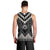 Black Taniko Aotearoa Men Tank Top Niho Taniwha Mix Poutama