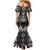 Black Taniko Aotearoa Mermaid Dress Niho Taniwha Mix Poutama