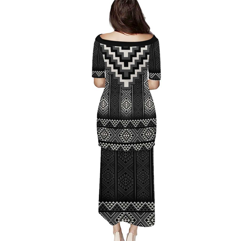 Black Taniko Aotearoa Puletasi Niho Taniwha Mix Poutama LT14