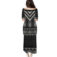 Black Taniko Aotearoa Puletasi Niho Taniwha Mix Poutama LT14