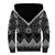 Black Taniko Aotearoa Sherpa Hoodie Niho Taniwha Mix Poutama