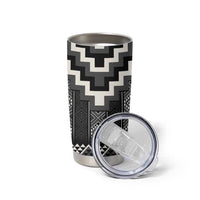 Black Taniko Aotearoa Tumbler Cup Niho Taniwha Mix Poutama LT14