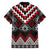 Red Taniko Aotearoa Hawaiian Shirt Niho Taniwha Mix Poutama