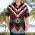 Red Taniko Aotearoa Hawaiian Shirt Niho Taniwha Mix Poutama