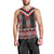 Red Taniko Aotearoa Men Tank Top Niho Taniwha Mix Poutama