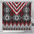 Red Taniko Aotearoa Shower Curtain Niho Taniwha Mix Poutama