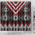 Red Taniko Aotearoa Shower Curtain Niho Taniwha Mix Poutama