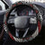 Red Taniko Aotearoa Steering Wheel Cover Niho Taniwha Mix Poutama