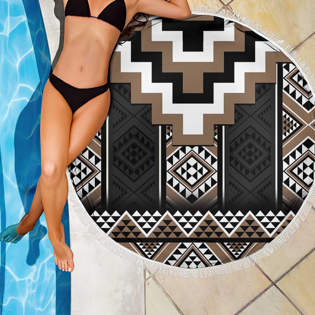 Brown Taniko Aotearoa Beach Blanket Niho Taniwha Mix Poutama LT14