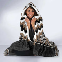 Brown Taniko Aotearoa Hooded Blanket Niho Taniwha Mix Poutama LT14