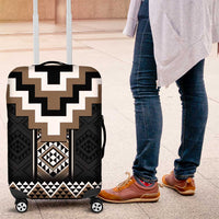 Brown Taniko Aotearoa Luggage Cover Niho Taniwha Mix Poutama LT14