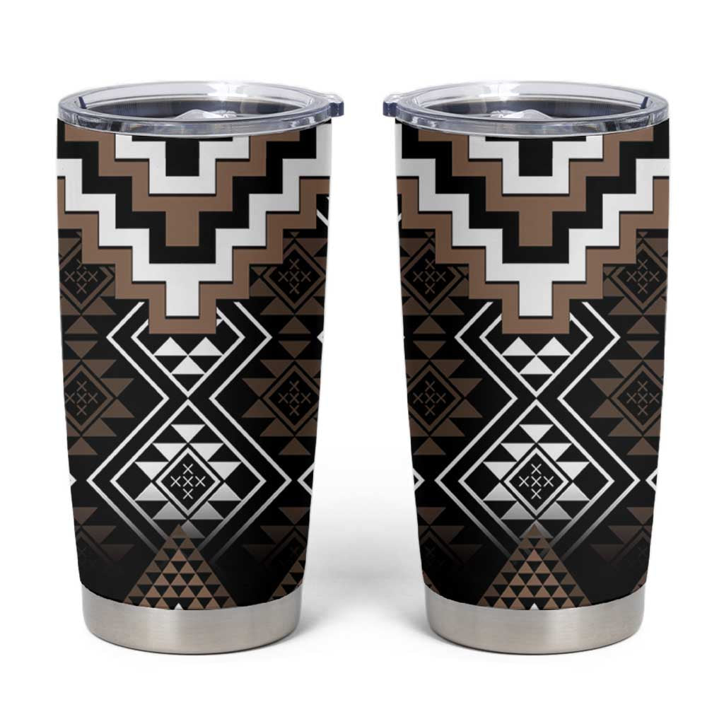 Brown Taniko Aotearoa Tumbler Cup Niho Taniwha Mix Poutama