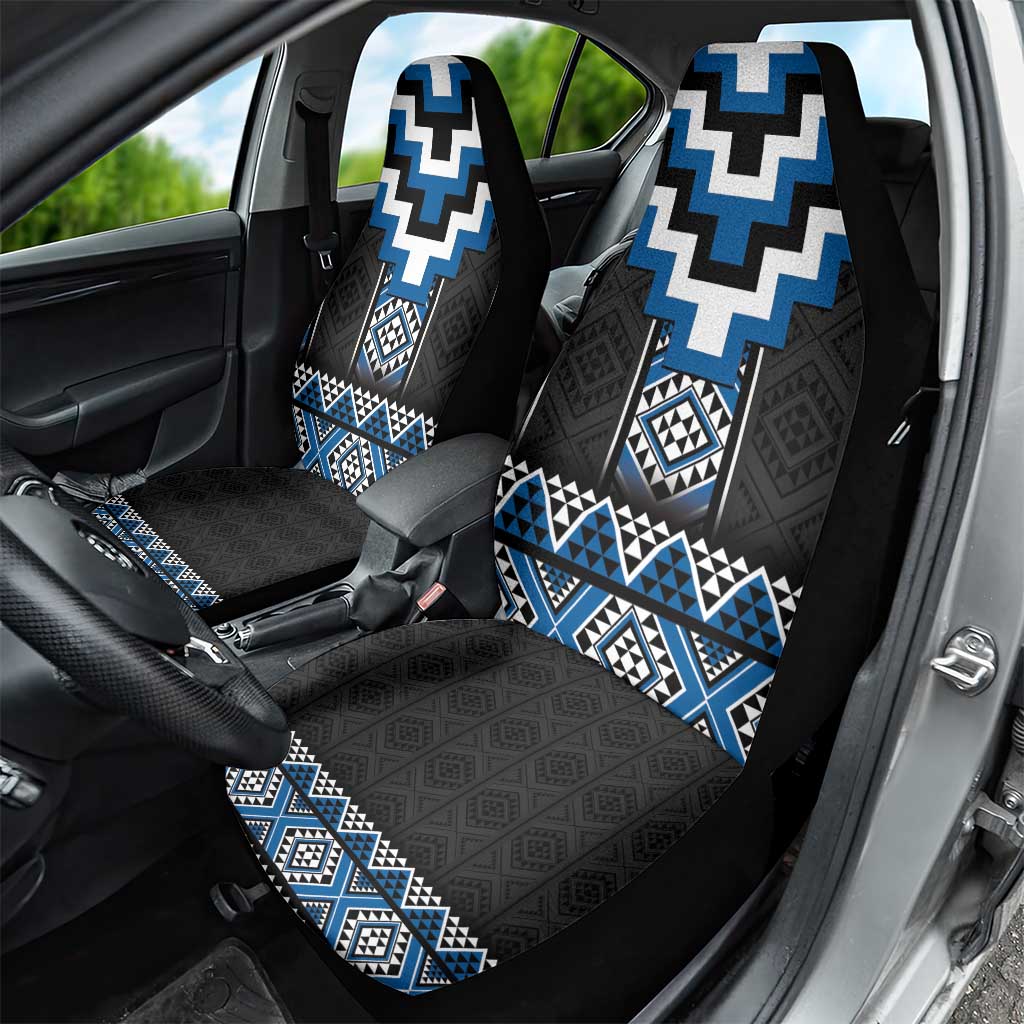 Blue Taniko Aotearoa Car Seat Cover Niho Taniwha Mix Poutama LT14