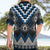 Blue Taniko Aotearoa Hawaiian Shirt Niho Taniwha Mix Poutama