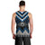 Blue Taniko Aotearoa Men Tank Top Niho Taniwha Mix Poutama