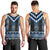 Blue Taniko Aotearoa Men Tank Top Niho Taniwha Mix Poutama