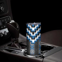 Blue Taniko Aotearoa Skinny Tumbler Niho Taniwha Mix Poutama LT14