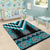 Turquoise Taniko Pattern Aotearoa Area Rug Niho Taniwha Mix Poutama