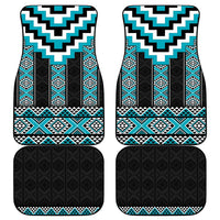Turquoise Taniko Pattern Aotearoa Car Mats Niho Taniwha Mix Poutama